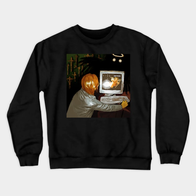 angel simulator Crewneck Sweatshirt by bhramarii